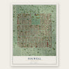 Folwell, Minnesota map print, the full design