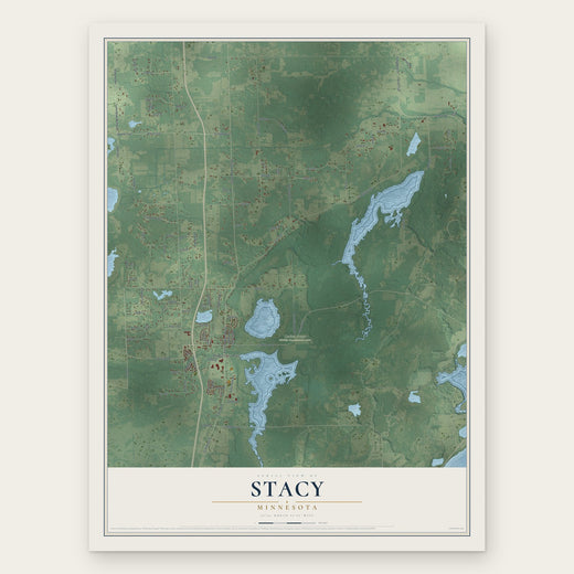Stacy, Minnesota map print, the full design