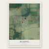 Reading, Kansas map print, the full design