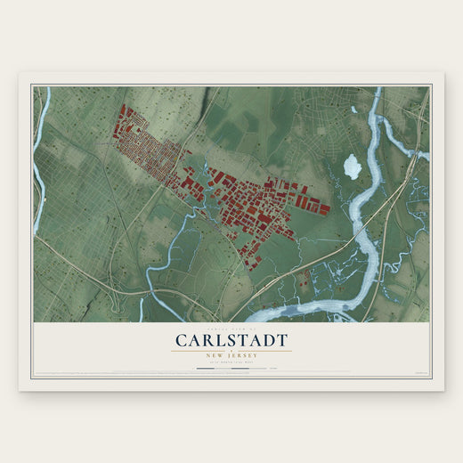 Carlstadt, New Jersey map print, the full design