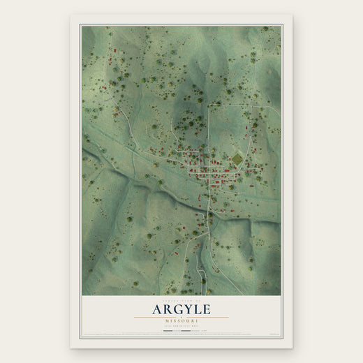 Argyle, Missouri map print, the full design