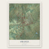 Orange, Virginia map print, the full design