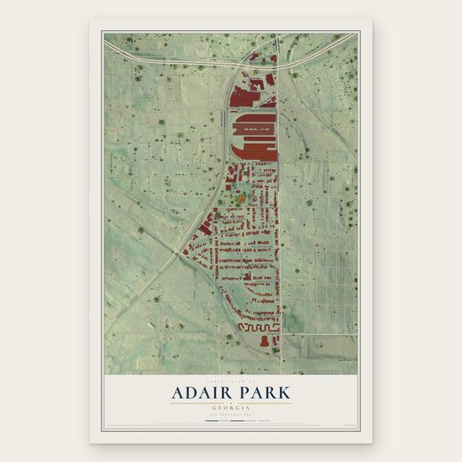 Adair Park, Georgia map print, the full design