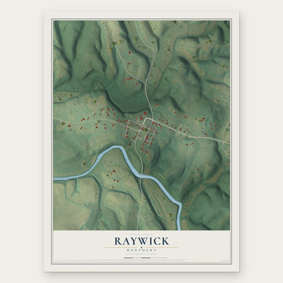 Raywick, Kentucky map print, the full design