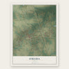 Omaha, Texas map print, the full design
