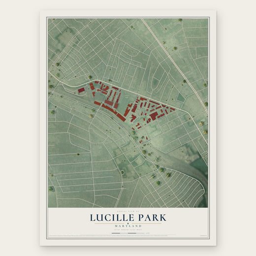 Lucille Park, Maryland map print, the full design