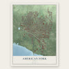 American Fork, Utah map print, the full design