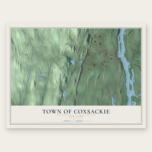 Town of Coxsackie, New York map print, the full design