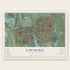 Pawtucket, Rhode Island map print, the full design