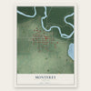Monterey, Indiana map print, the full design