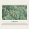 Flushing, Ohio map print, the full design