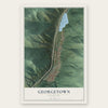 Georgetown, Colorado map print, the full design