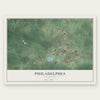 Philadelphia, Mississippi map print, the full design