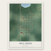 Mill Creek, Oklahoma map print, the full design