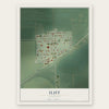 Iliff, Colorado map print, the full design