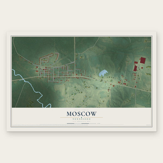 Moscow, Tennessee map print, the full design