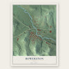 Bowerston, Ohio map print, the full design