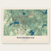 Westborough, Massachusetts map print, the full design