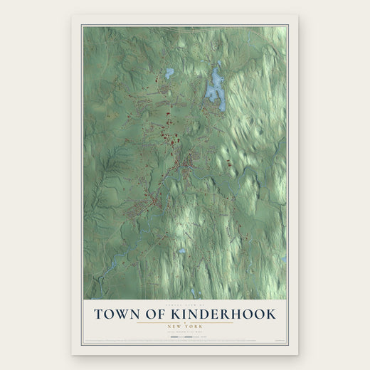 Town of Kinderhook, New York map print, the full design