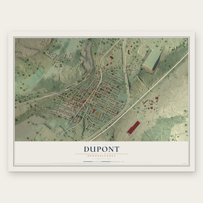 Dupont, Pennsylvania map print, the full design
