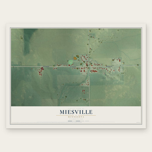Miesville, Minnesota map print, the full design