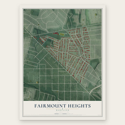 Fairmount Heights, Maryland map print, the full design