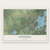 Johnsburg, Illinois map print, the full design
