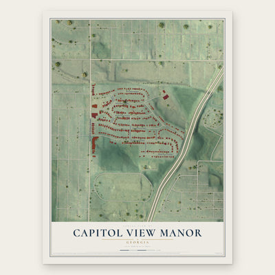 Capitol View Manor, Georgia map print, the full design
