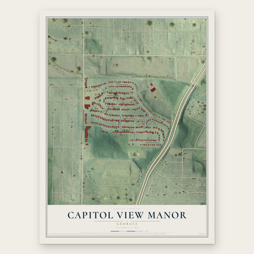 Capitol View Manor, Georgia map print, the full design