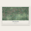 Granger, Indiana map print, the full design