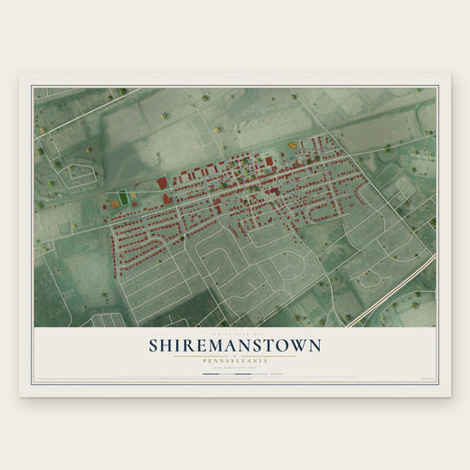 Shiremanstown, Pennsylvania map print, the full design