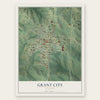 Grant City, Missouri map print, the full design
