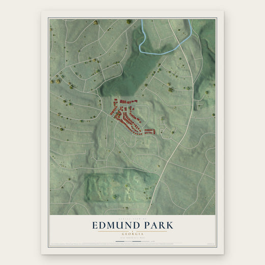 Edmund Park, Georgia map print, the full design