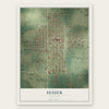 Sesser, Illinois map print, the full design