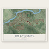 Fox River Grove, Illinois map print, the full design