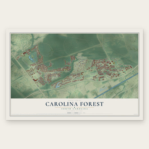 Carolina Forest, South Carolina map print, the full design