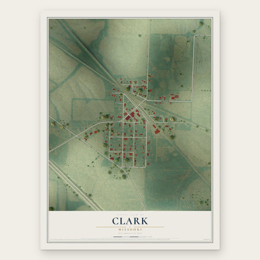 Clark, Missouri map print, the full design