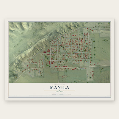 Manila, Utah map print, the full design