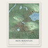 Iron Mountain, Michigan map print, the full design