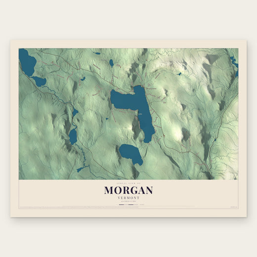 Morgan, Vermont map print, the full design