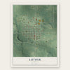 Luther, Michigan map print, the full design