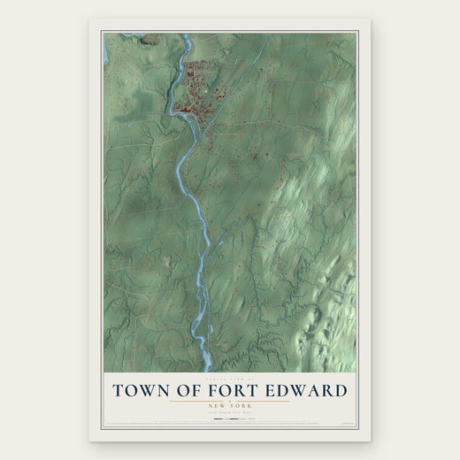 Town of Fort Edward, New York map print, the full design