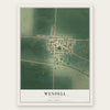 Wendell, Minnesota map print, the full design