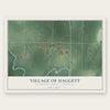 Daggett, Michigan map print, the full design