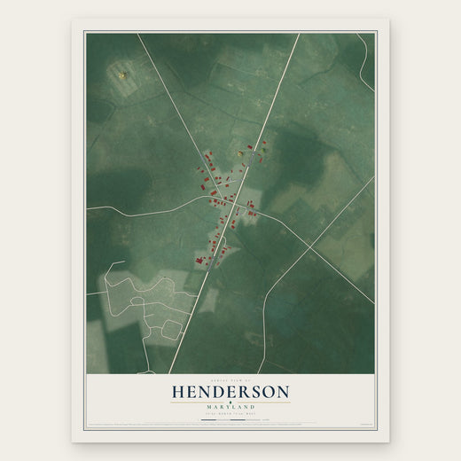 Henderson, Maryland map print, the full design