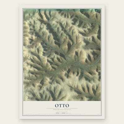 Otto, Pennsylvania map print, the full design