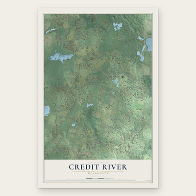 Credit River, Minnesota map print, the full design