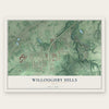 Willoughby Hills, Ohio map print, the full design