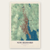 New Bedford, Massachusetts map print, the full design