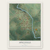Spillville, Iowa map print, the full design